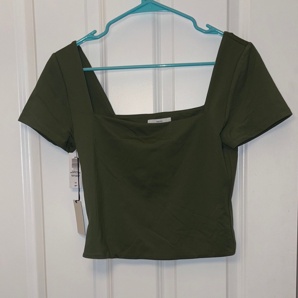 Aritzia Babaton Contour Cropped Squareneck Top